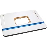 Rockler High Pressure Laminate Router Table Top &ndash; Router Table Tops w/ 10-Point Plate Leveling - Smooth, Low Friction Routing Table Top Accessories - MDF Core Woodworking Workshop Tools
