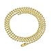 The Bling Factory 2.3mm 24K Gold Plated Ball Chain Necklace, 24