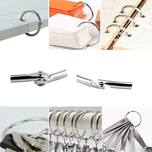 Loose Leaf Binder Rings Book Ring（15 Pack）Large 2 3/4 Inch Diameter Nickel Plated Silver - Thumbnail 3
