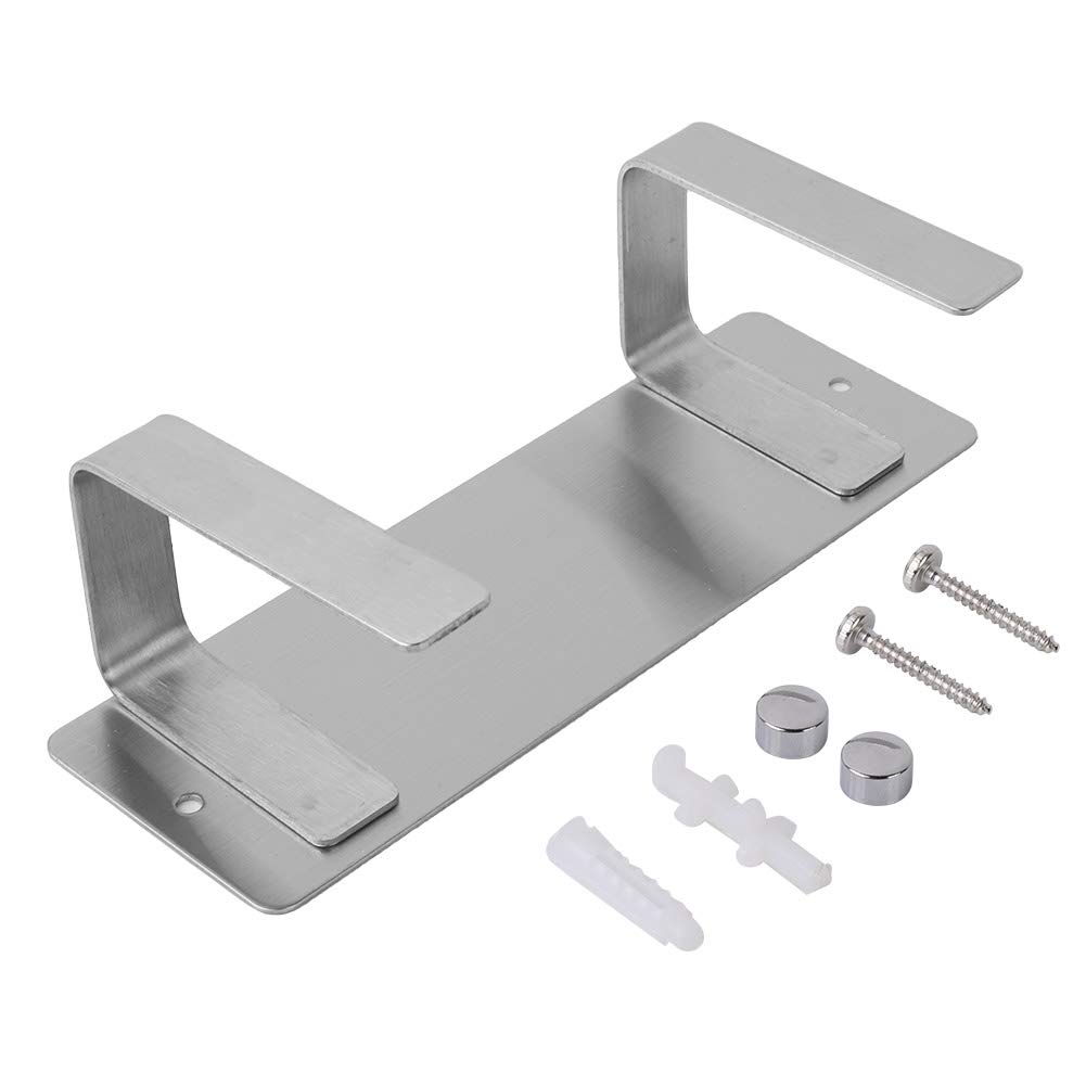 ViaGasaFamido Lid Rack Stainless Steel Rust-Proof Silver Holder Cookware Wall Mount Pot Tidy Holder with Screw Storage For Kitchen Cabinet