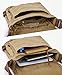 Gootium Cotton Canvas Cross Body Small Messenger Bag Shoulder Handbag, Khaki