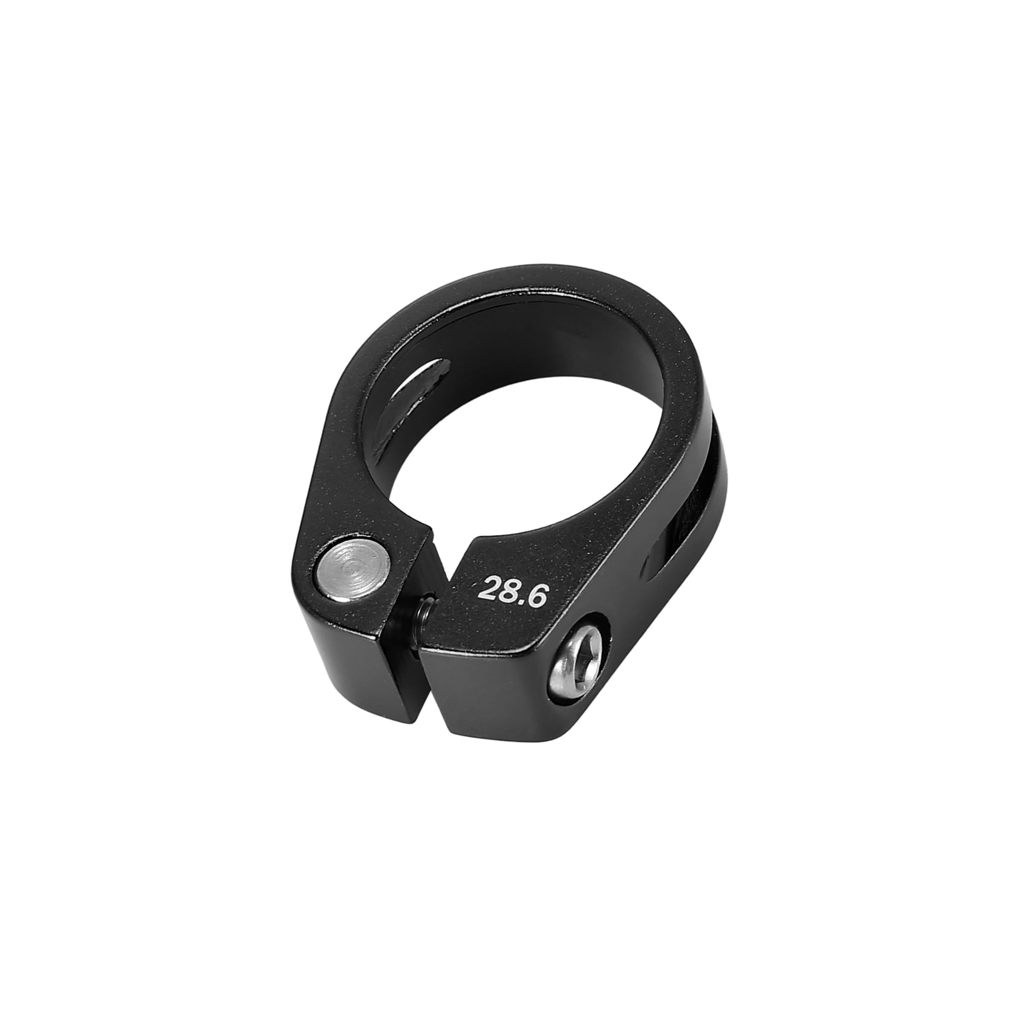 Partuto 28.6mm Aluminium Alloy Bicycle Seat Post Clamp Seat Post Clip Black Replacement