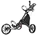 CaddyTek EZ-Fold 3 Wheel Golf Push Cart, Dark Grey
