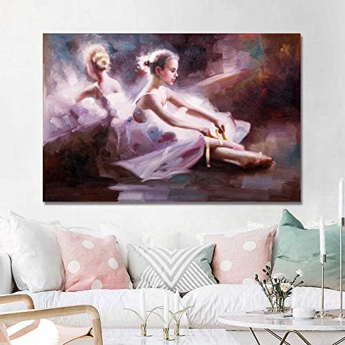 liwendi Modern Abstract Art Poster and Canvas Wall Painting Art Oil Painting Abstract Ballerina Decorative Painting Living Room 40 60Cm