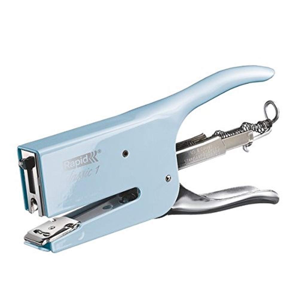 Rapid Retro K1 Stapling Pliers, 50 Sheet Capacity, Stapling and Pinning, Uses 24/6 and 24/8 mm Staples, Metal, Fondant Blue, 5000492