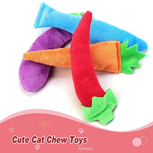Legendog 4PCS Catnip Toys for Cats, Original 100% Catnip Filled Kitten Toys, Cute Cat Toys Set
