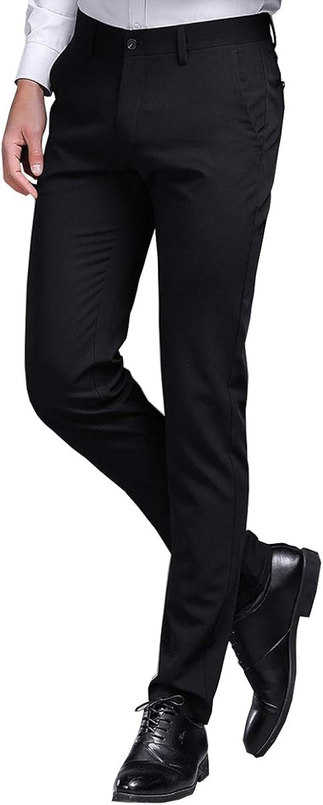 Amazon Co Jp Heikiスラックス ビジネス 春夏 美脚 メンズ 通勤 スーツパンツ ノープリーツ スリム 防シワ ウォッシャブル ロング丈 服 ファッション小物