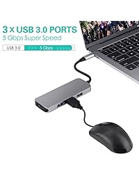 Adaptador de USB C a HDMI para estación Samsung DeX para Galaxy Note8 S8 S8+ S9 S9 Plus, BBing tipo C Hub HDMI 4K +2USB3.0+ Adaptador de alimentación para Nintendo Switch, MacBook Pro 2016 2017