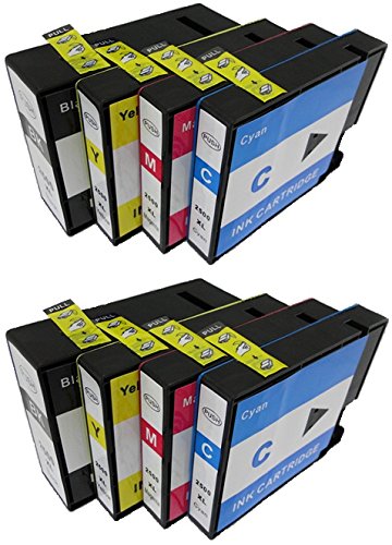8 (2 SETS) Compatible Printer Ink Cartridges for MAXIFY iB4050, MB5050, MB5350 | PGI-2500XL