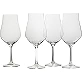 Mikasa Grace Set of 4 Bordeaux Red Wine Glasses, 22-Ounce