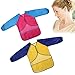 Love&Mini Kids' Art Aprons Waterproof Smocks Long Sleeve with 3 Pockets for Age 3-6 Children Painting and Cooking