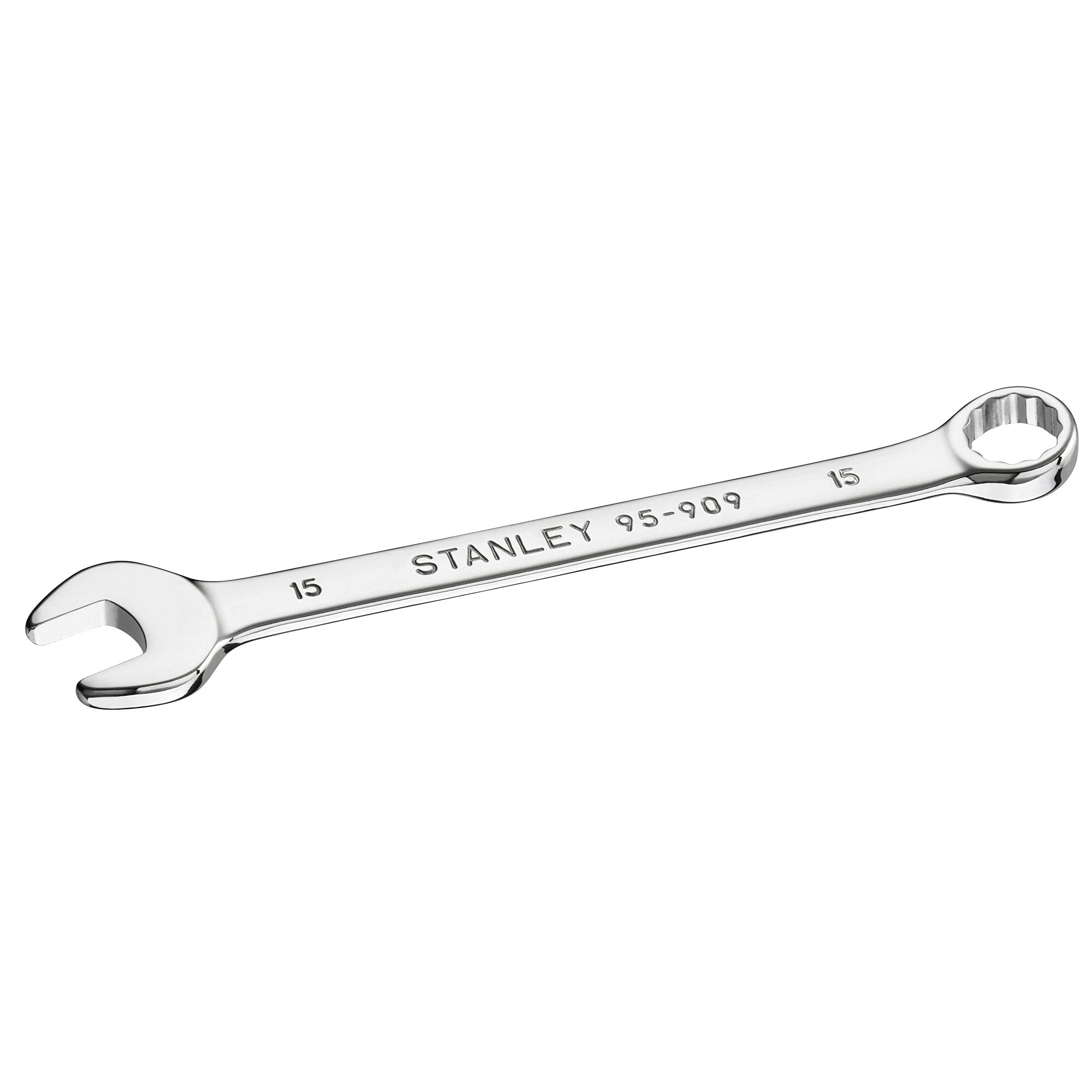 Stanley Combination Spanner STMT95909-0 (15 mm, 12-Point, 15° Offset Head for Better Accessibility, Without Ratchet), Steel
