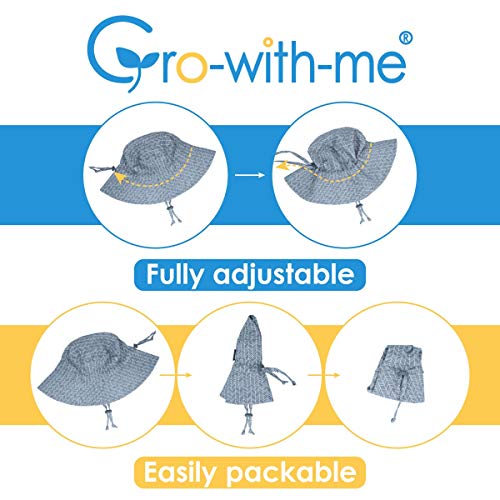 image for JAN & JUL Toddler Boys Girls Cotton Bucket Sun Hats 50 UPF, Drawstring
