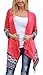 Relipop Women Winter 3/4 Sleeve Irregular Printing Stitching Cardigan Jacket