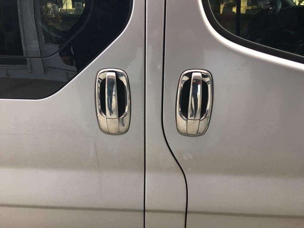 5x S.STEEL Chrome Door Handle Cover Vauxhall Opel Vivaro 20012014 Car