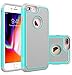 iPhone 8 Plus Case, iPhone 7 Plus Case, OEAGO [Drop Protection] [Shock Proof] Hybrid Dual Layer Rubber Plastic Impact Defender Rugged Hard Case Cover Shell for Apple iPhone 8 Plus / 7 Plus - Mint