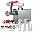Paladin Equipment #32 Commercial Stainless Steel Electric Meat Grinder Machine, 880lbs/h, 1.5HP Heavy Duty Meat Grinder with Sausage Stuffer for deer processing, Pet Food, Heavy Use