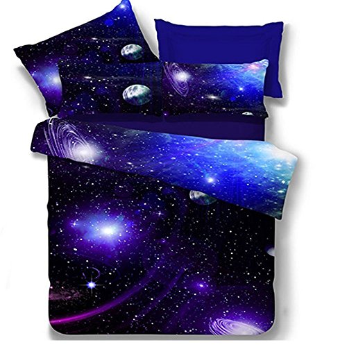 Babycre pro blue galaxy print 3d bedding sets full duvet cover se…
