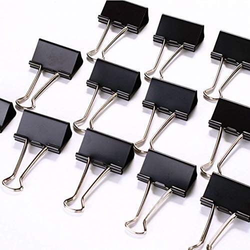 LOYMR 24 PCS Extra Large Binder Clips 2-Inch(51mm), Big Paper Clamps for Office Supplies, File Clip (Black)