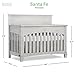 Evolur Santa Fe 5-in-1 Convertible Crib in Antique Mist, Greenguard Gold Certified, Features 3 Mattress Heights, Wooden Nursery and Bedroom Furniture, Baby Crib