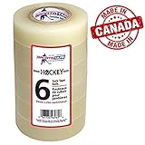 Clear Hockey Tape. Poly Sock Tape. Easy Stretch, Easy Rip. 6 Pack. SportsTape - Made in North America for Hockey.