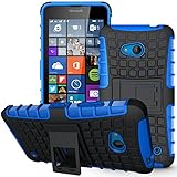 Lumia 640 Case,Nokia 640 Case, Sophmy Hybrid Dual Layer Armor Protective Case Cover with kickstand for Microsoft Lumia 640 (blue)