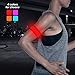 BSEEN LED Armband, 2ed Generation LED Slap Bracelets, Patented Heat Sealed Glow in The Dark Water/Sweat Resistant Glowing Sports Wristbands for Running, Cycling, Hiking, Jogging (Red-DesignⅠ)