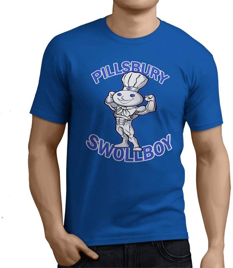 Pillsbury Swollboy T Shirt, Pumped Poppin' Fresh Parody Shirt, Funny Lifting T Shirt