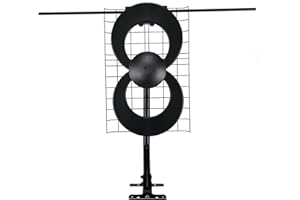 Antennas Direct ClearStream 2V Indoor Outdoor TV Antenna UHF VHF Multi-Directional, 60+ Mile Range, 4K 8K UHD, NEXTGEN TV – w/Reflector, 20-inch Mast