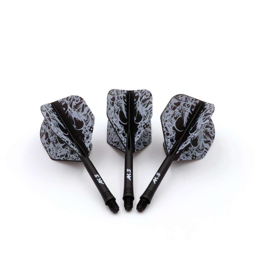 CUESOUL ROST Integrated Dartpfeile Schäfte Shafts and Darts Flights Standard Shape,Set of 3 pcs Unique Designed Pattern(CSAK-51XMN)