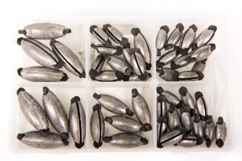 Toasis Rubber Core Fishing Weights - 10pcs 20g (0.7oz) Removable Oval Sinkers - View #10
