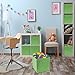 Sorbus Foldable Storage Cube Basket Bin (4 Pack, Green)