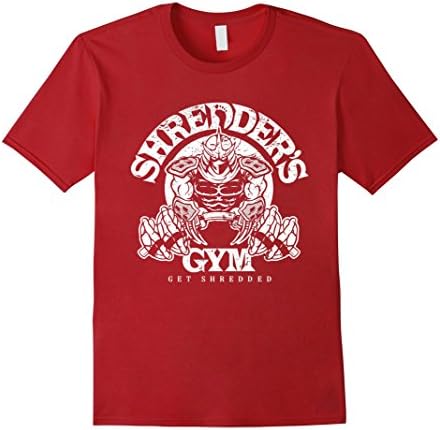 Men's Gym Shirts: Shredder's GYM T-shirt Small Cranberry