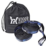Winner outfitters Hammock Straps, Hammock Tree Straps Set, Extra Long Lightweight Hammock Straps With Adjustable Loops, 118 Long x 1 Wide Inches