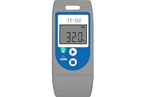Temperature Data Logger, APRVTIO TE-02 USB Temperature Data Recorder with PDF, 32000 Points, Plug and Play, Multi-Device Data Comparison, Calibration Certified
