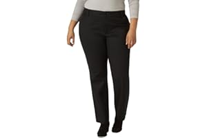 Lee Womens Plus Size Wrinkle Free Relaxed Fit Straight Leg Pant