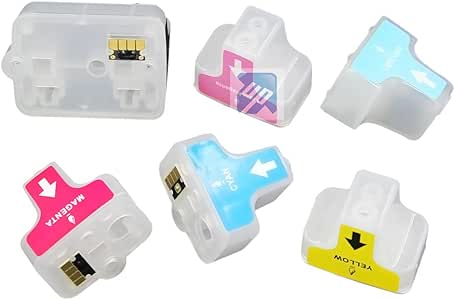 Amazon.com: UniPrint Empty Refillable Ink Cartridges for hp 02 HP02 Photosmart 8250 3110 3210 
