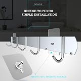 RIZUMONLY 12 Pcs Self Adhesive Wall Hooks Strong Transparent Non-Trace Picture view 7