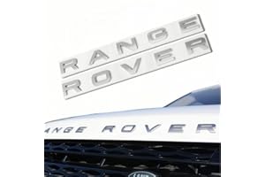 QOMAGO 3D Car Replacement Accessories 1 Set Hood Front Letters/Tailgate Rear Letters Emblem Compatible with RxxxR and RxxxE（Matte Silver）