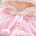 Baby Girl Fur Winter Warm Coat Cloak Jacket Thick Warm Clothes 6-12Months Pink
