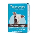 Herbsmith Microflora Plus - Dog Digestion Aid -Probiotics and Digestive Enzymes for Dogs - Prebiotic for Dogs - 120 Capsules