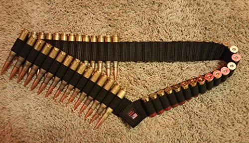 Safety Solution 10, 12 & 20 Gauge GA Stealth Black 56 Round Shotgun Shotshell Ammo Shot Shell Shoulder Bandolier Bandoleer Carrier (1 Pack)