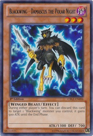 Yu-Gi-Oh! - Blackwing - Damascus the Polar Night (CBLZ-EN096) - Cosmo Blazer - 1st Edition - Rare