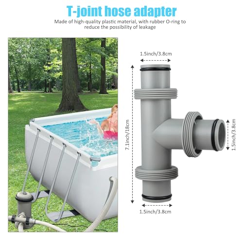 SIGANDG T-Connector for Pool Hose 38 mm, Adapter and Connection Set for Intex Coleman