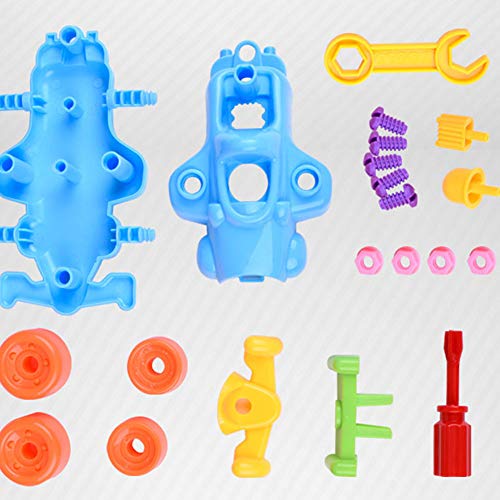 Naisidier Kids Disassembly Assembly Puzzle Go Kart Toy with Screwdriver Children Early Learning Building Block DIY Educational Toys 1 Set