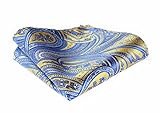 HISDERN Men's Paisley Wedding Party Pocket Square Handkerchief