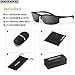 LRAiLIVE Polarized Sunglasses for Men and Women Al-Mg Metal Frame Running Driving Fishing Baseball (Black)