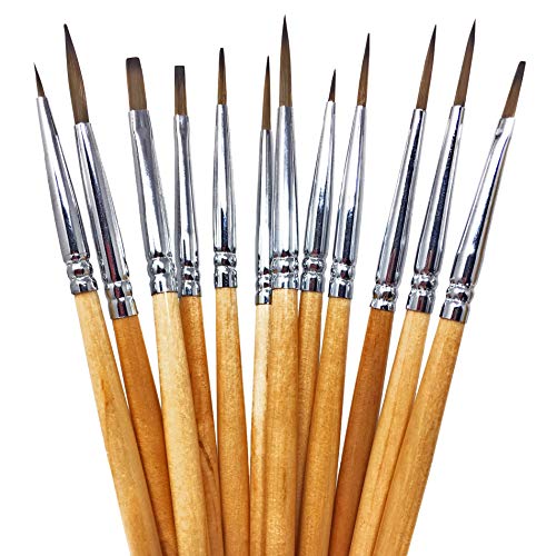 Dynamic distraction detail paint brush 12 piece set - for acrylic…
