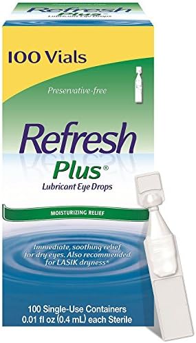 Allergan Refresh Plus Lubricant Eye Drops, Mega Value, Pack of 4 (400 Count Total )