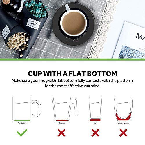 Coffee Warmer,Coffee Mug Warmer,Smart Coffee Warmer,Electric Beverage Warmer With Two Temperature Settings, Office/Home Use Electric Cup Beverage Plate,Water,Milk-Best Christmas present